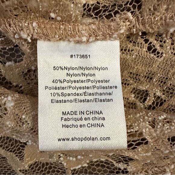 Dolan Sheer Lace Mock Neck Top - Picture 9 of 11